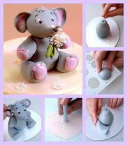Baby Elephant fondant Tutorial created by Patchwork Cutters