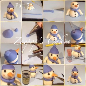 Snowman Christmas Cake Topper Tutorial by Zoepop's Cakes