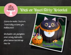 Halloween Kitty Cake Tutorial by The Royal Bakery