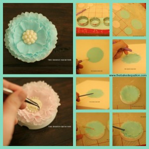 Fondant Ruffle Flower by The Baked Equation